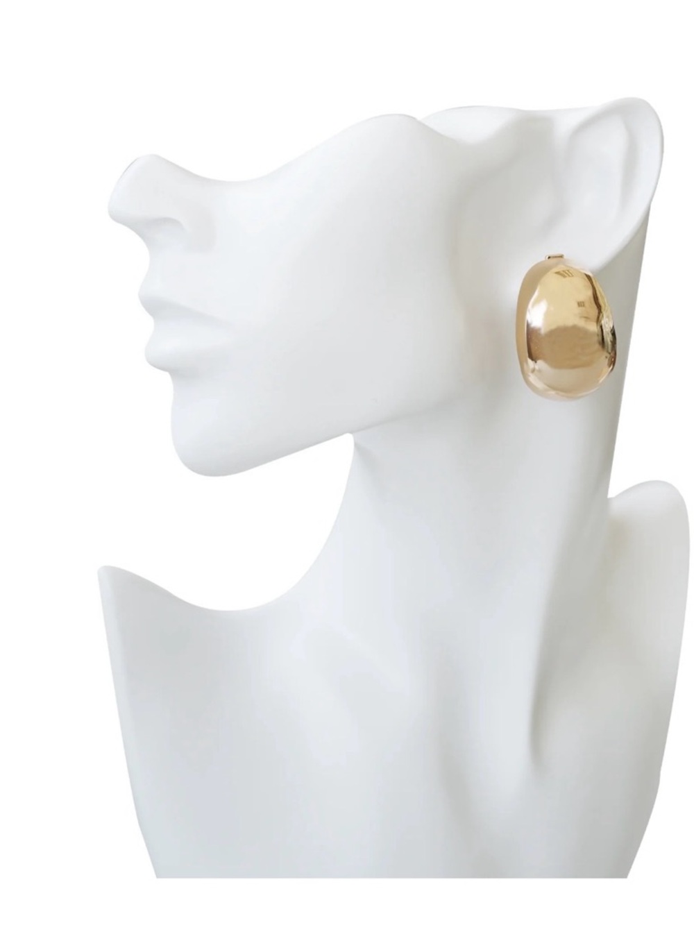 Time and Tru Gold Plated Dome Medal Earrings